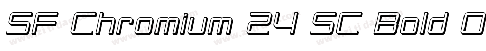 SF Chromium 24 SC Bold Oblique字体转换